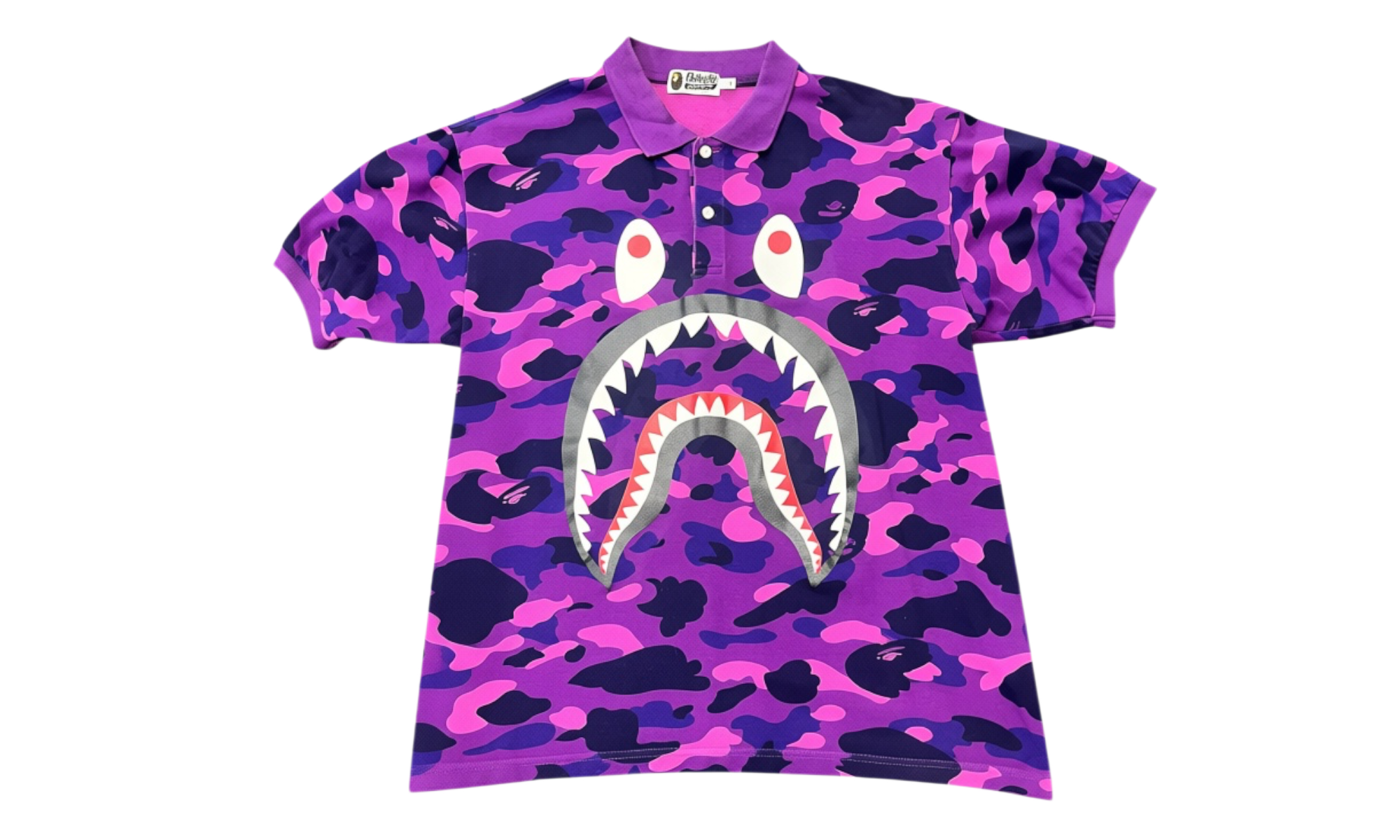 BAPE Color Camo Shark Polo Purple (PreOwned)