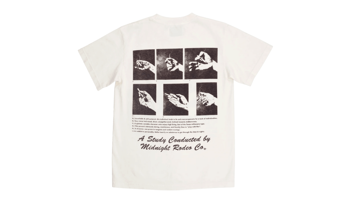 Midnight Rodeo Cigarette Psychology Cream T-Shirt