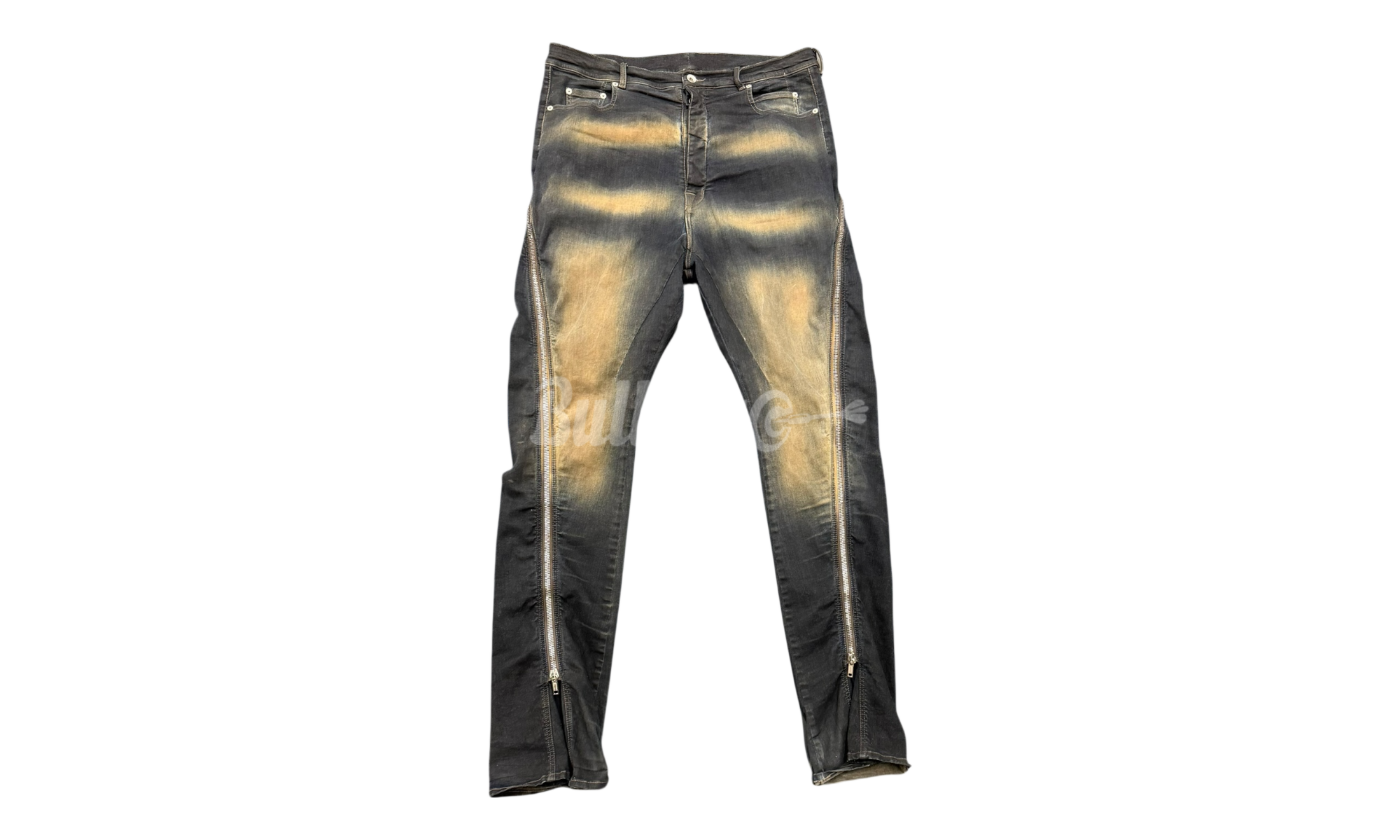 Rick Owens DRKSHDW Bolan Banana Slim-Fit Flared Zip Embellished Jeans (PreOwned)