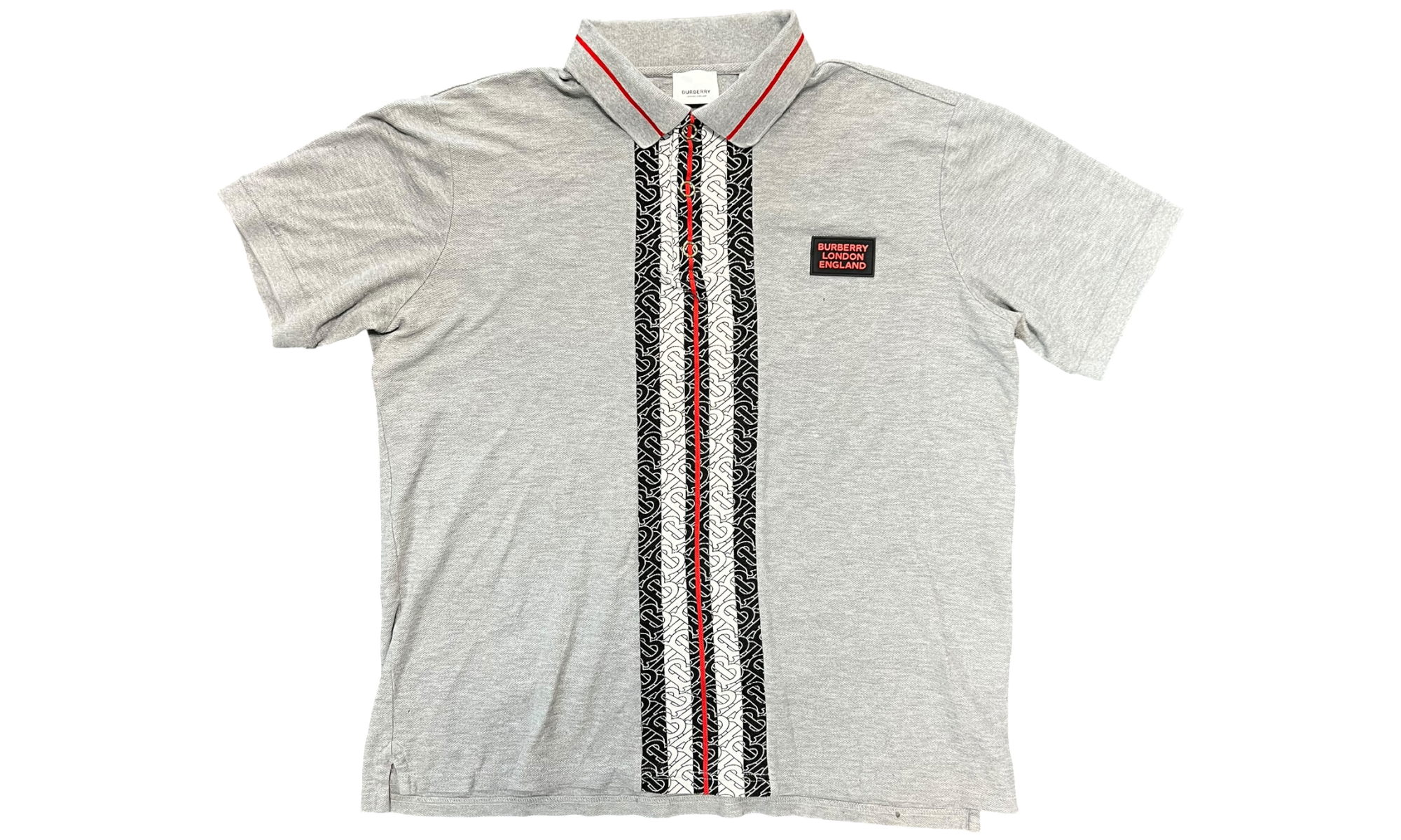 Burberry Monogram Stripe Print Polo Shirt (PreOwned)