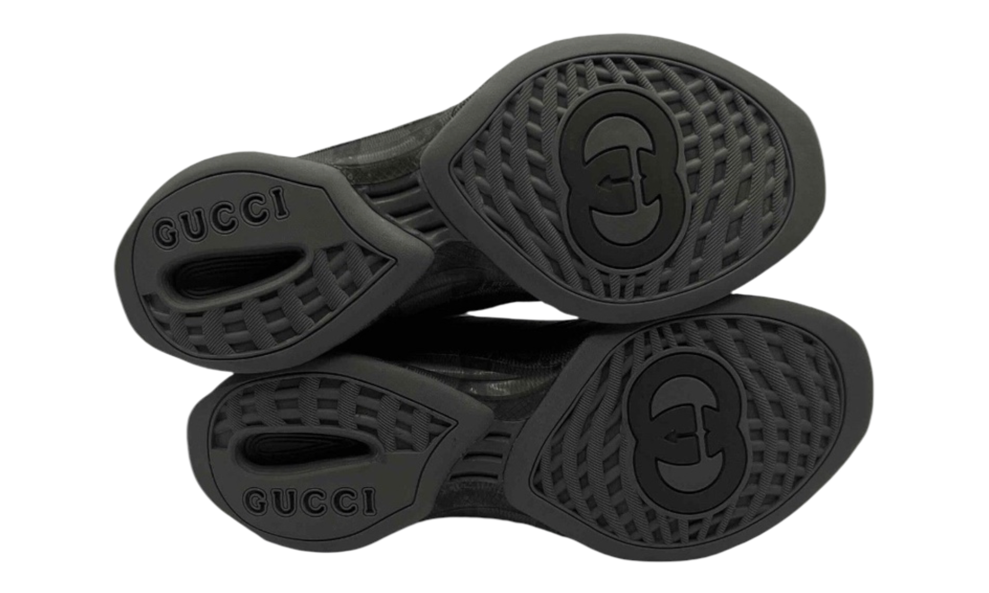 Gucci Run "GG Water Transfer Print Black" Sneakers (PreOwned)