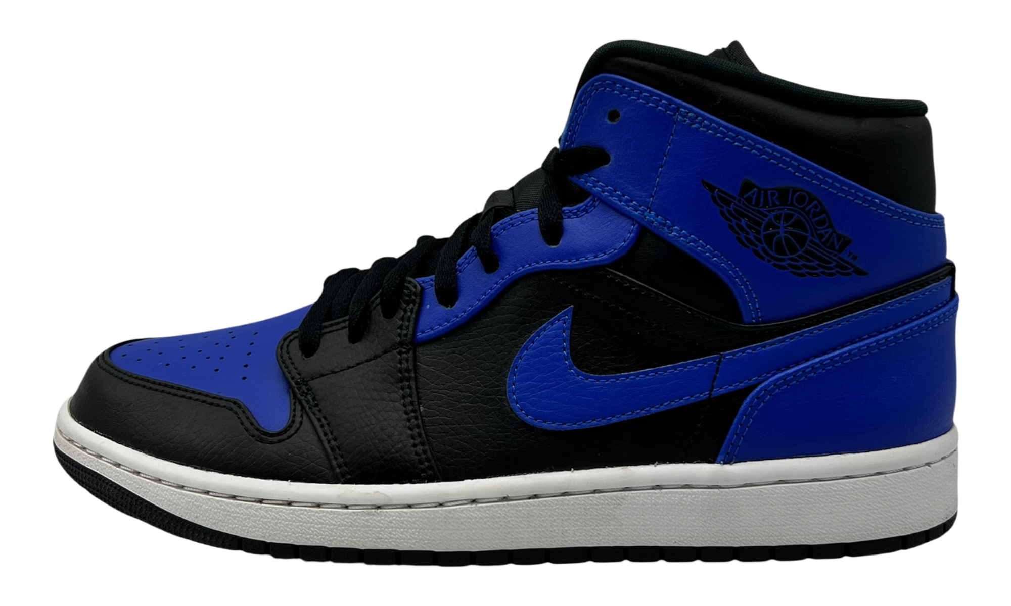 Jordan 1 Mid Hyper Royal Tumbled Leather (PreOwned)