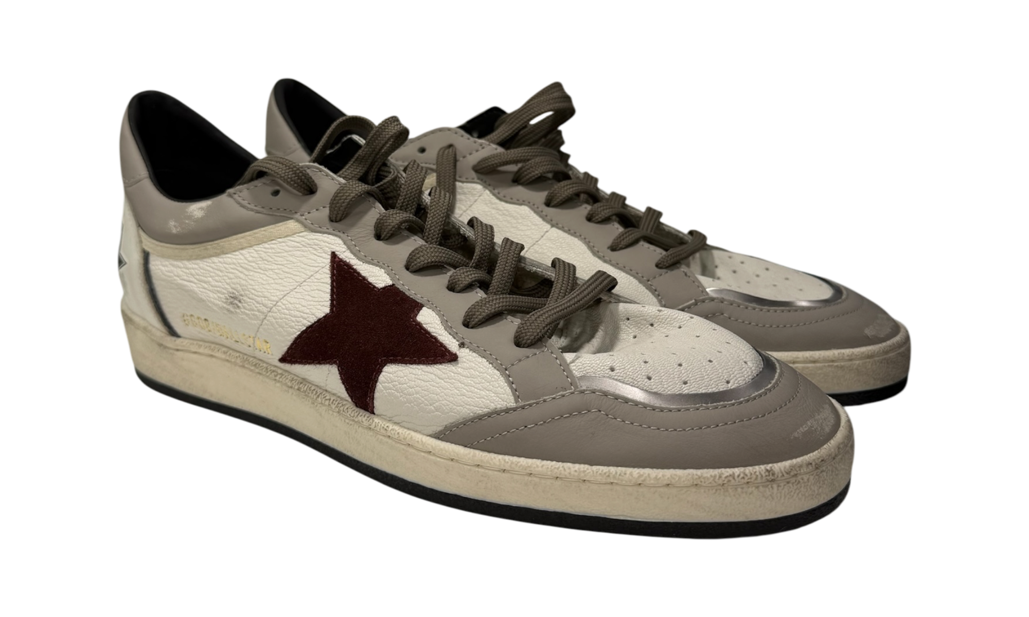 Golden Goose Men's White/Grey Ball Sneakers