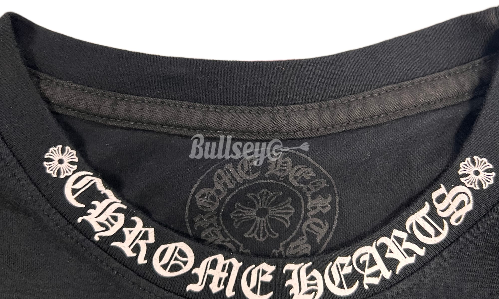 Chrome Hearts Neck Letters Black/White T-Shirt (PreOwned)