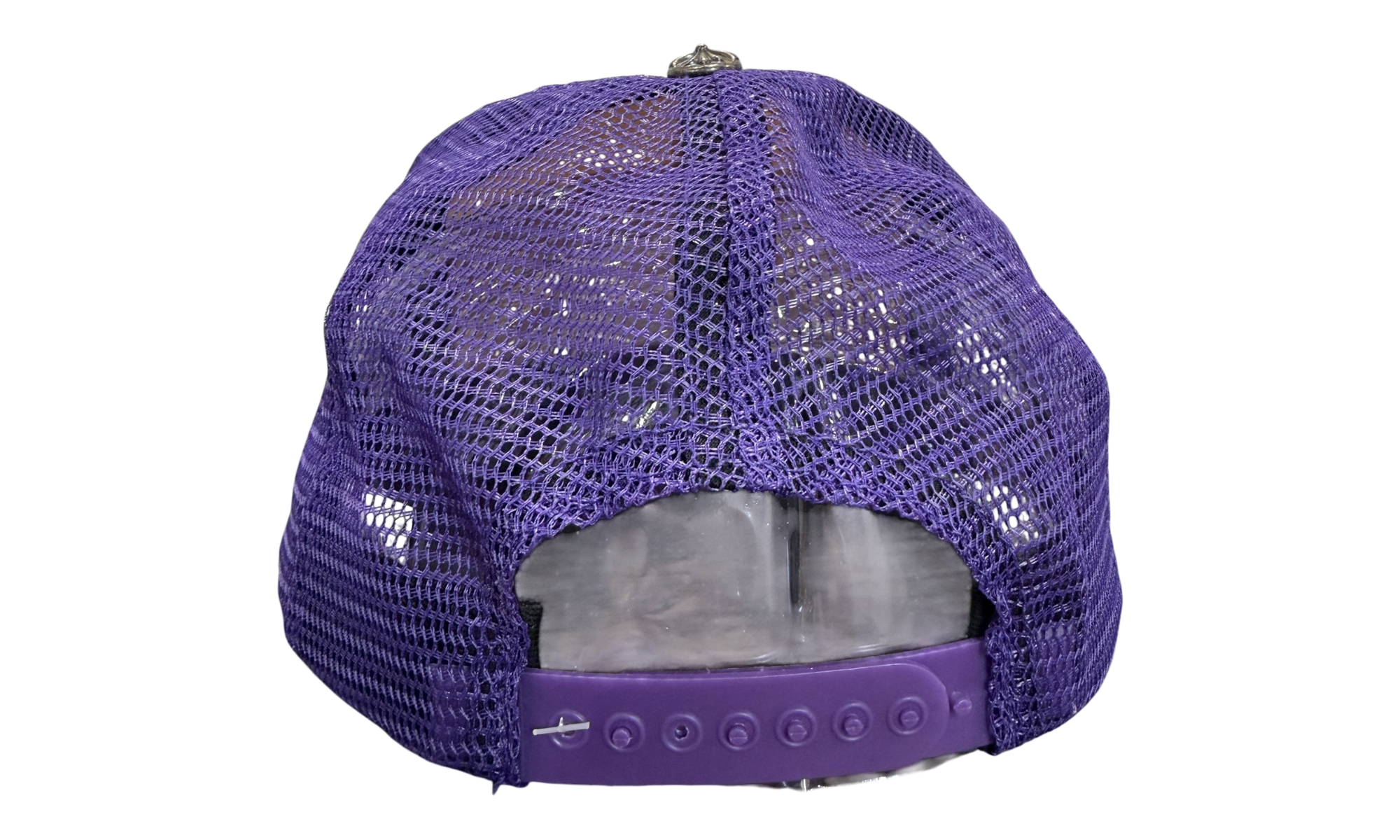 Chrome Hearts CH Hollywood Trucker Hat Purple/White/Pink (Minor Cracked Strap)