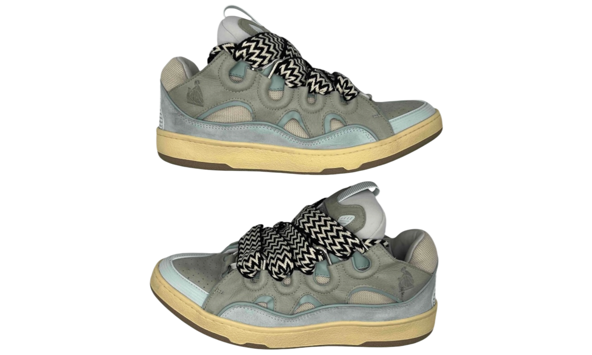 Lanvin Leather Curb Sneaker Light Blue (PreOwned)