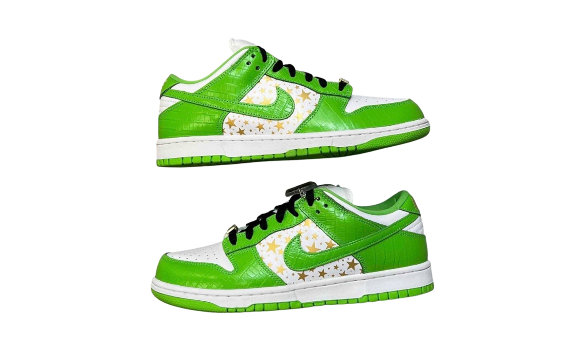 Nike SB Dunk Low Supreme Stars Mean Green (2021)(PreOwned)