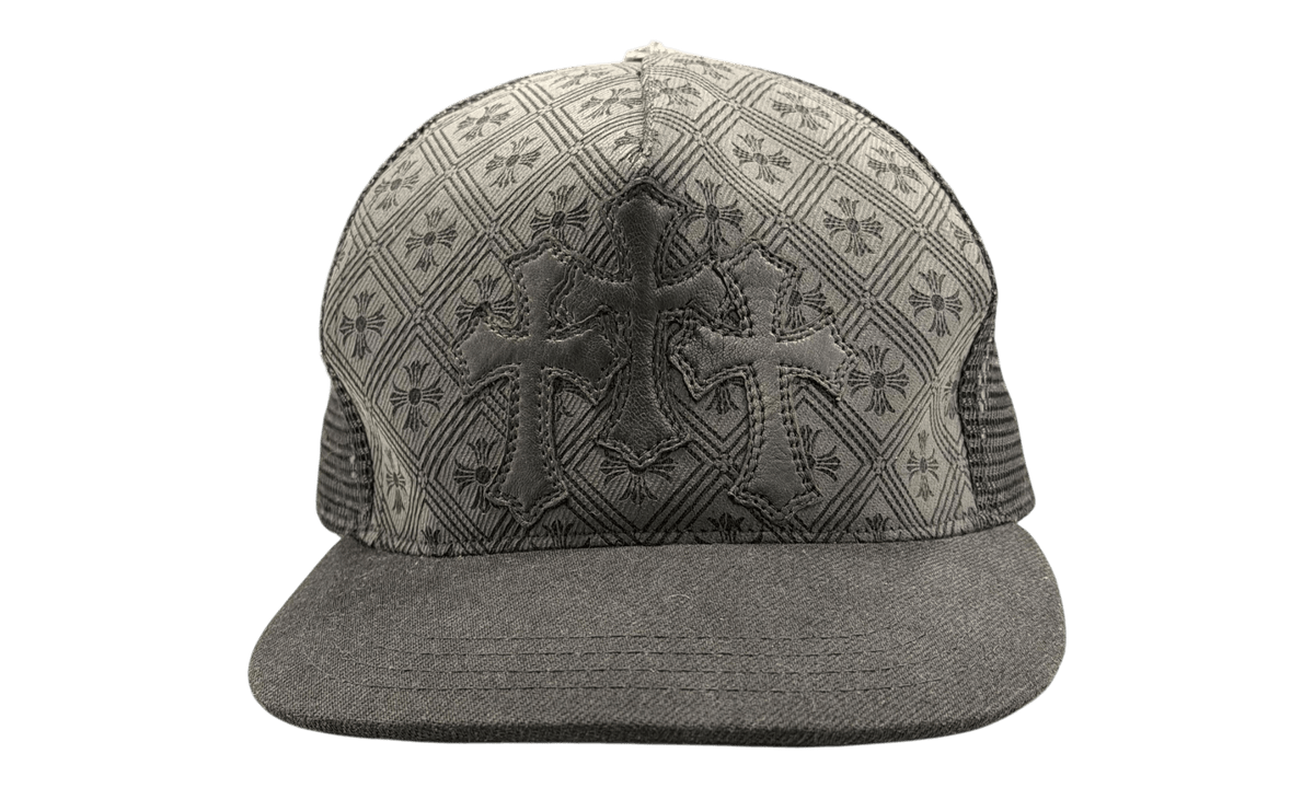 Chrome Hearts Triple Cross Cemetery Trucker Hat Black 