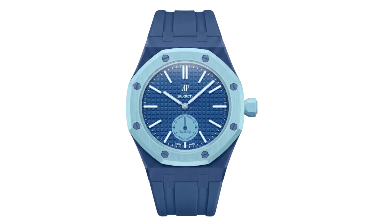 Swatch x Audemars Piguet AP Bioceramic Royal Pop Savonnette Lan Ba Dark Blue Rubber Strap & Lan Ba Dark Blue Case