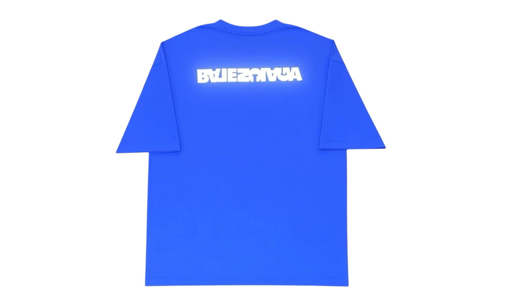 Balenciaga Logo Print Dirty White/Indigo T-Shirt (PreOwned)