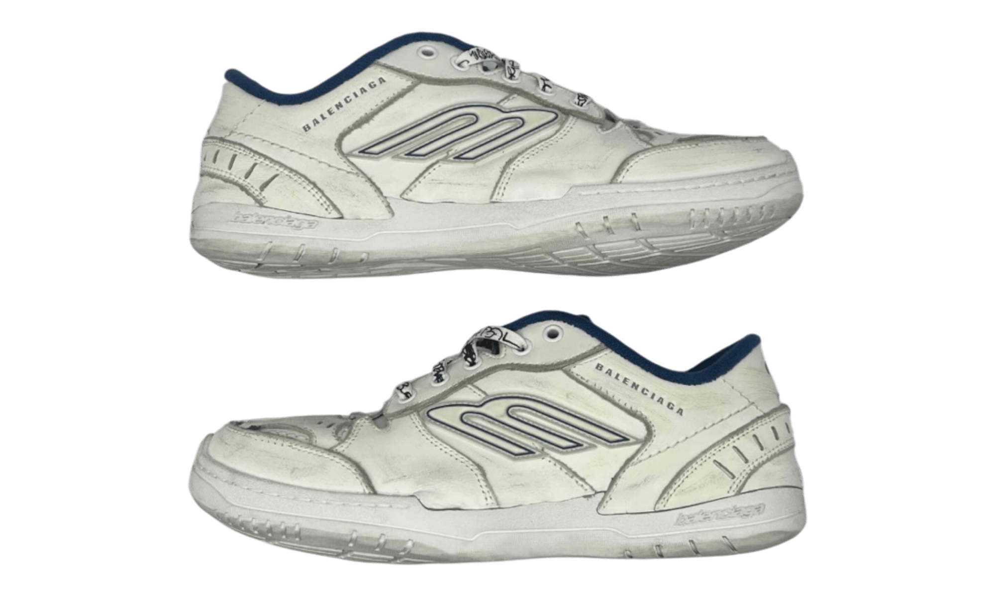 Balenciaga Hamptons Worn-Out White Dark Blue (PreOwned)