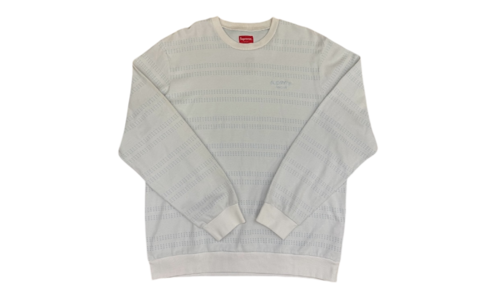 Supreme Longsleeve White/Light Blue Stripes T-shirt