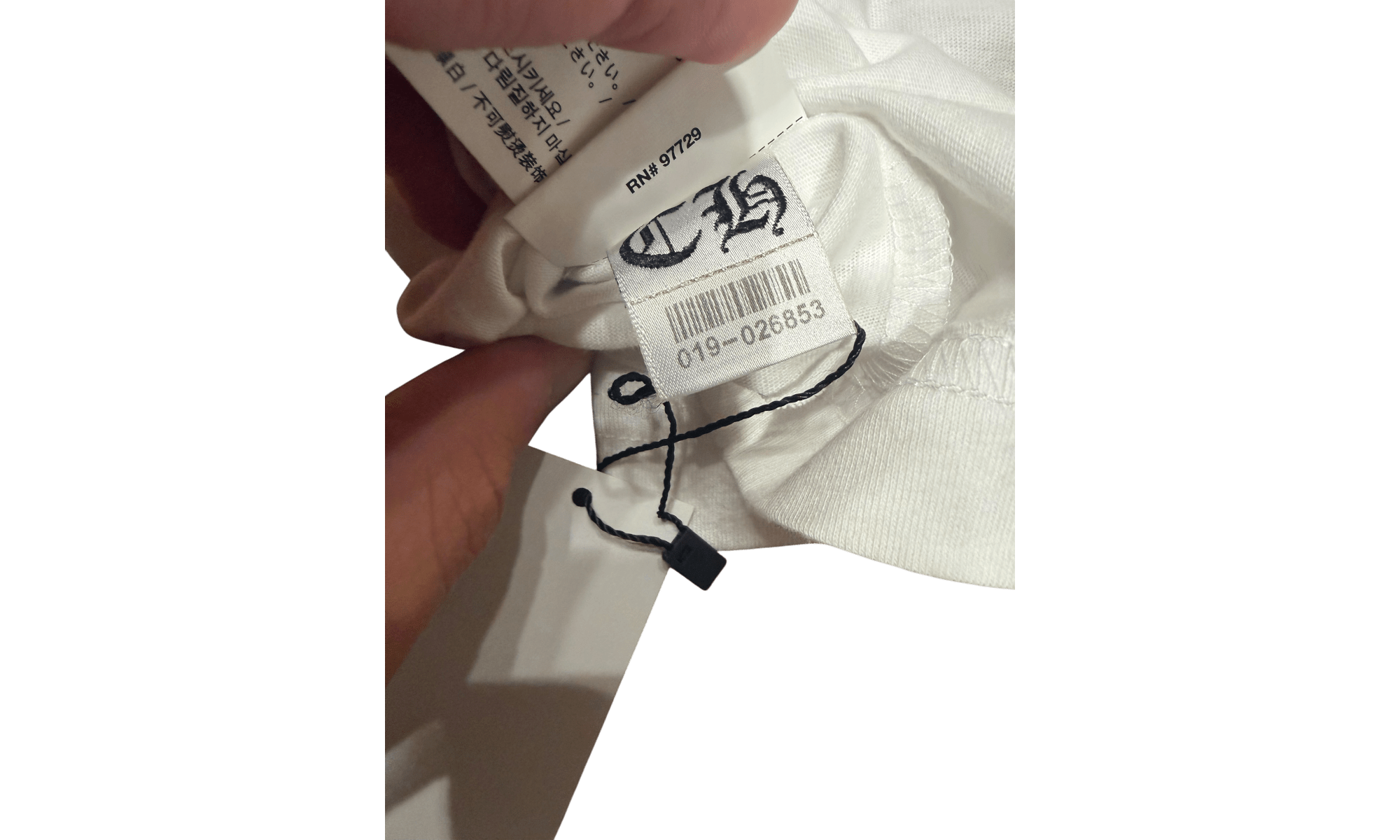 Chrome Hearts Red Scroll Label White Horseshoe T-Shirt