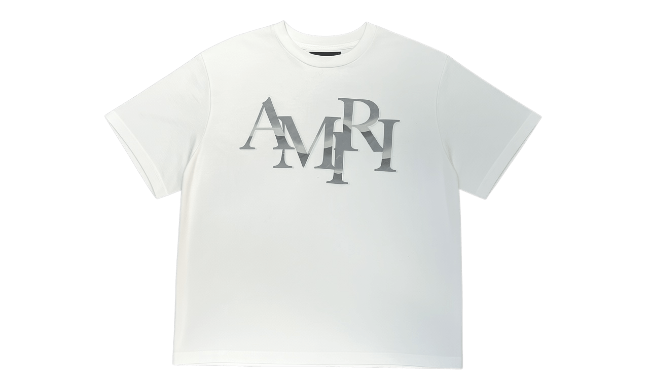 Amiri Staggered Chrome White T-Shirt (PreOwned)
