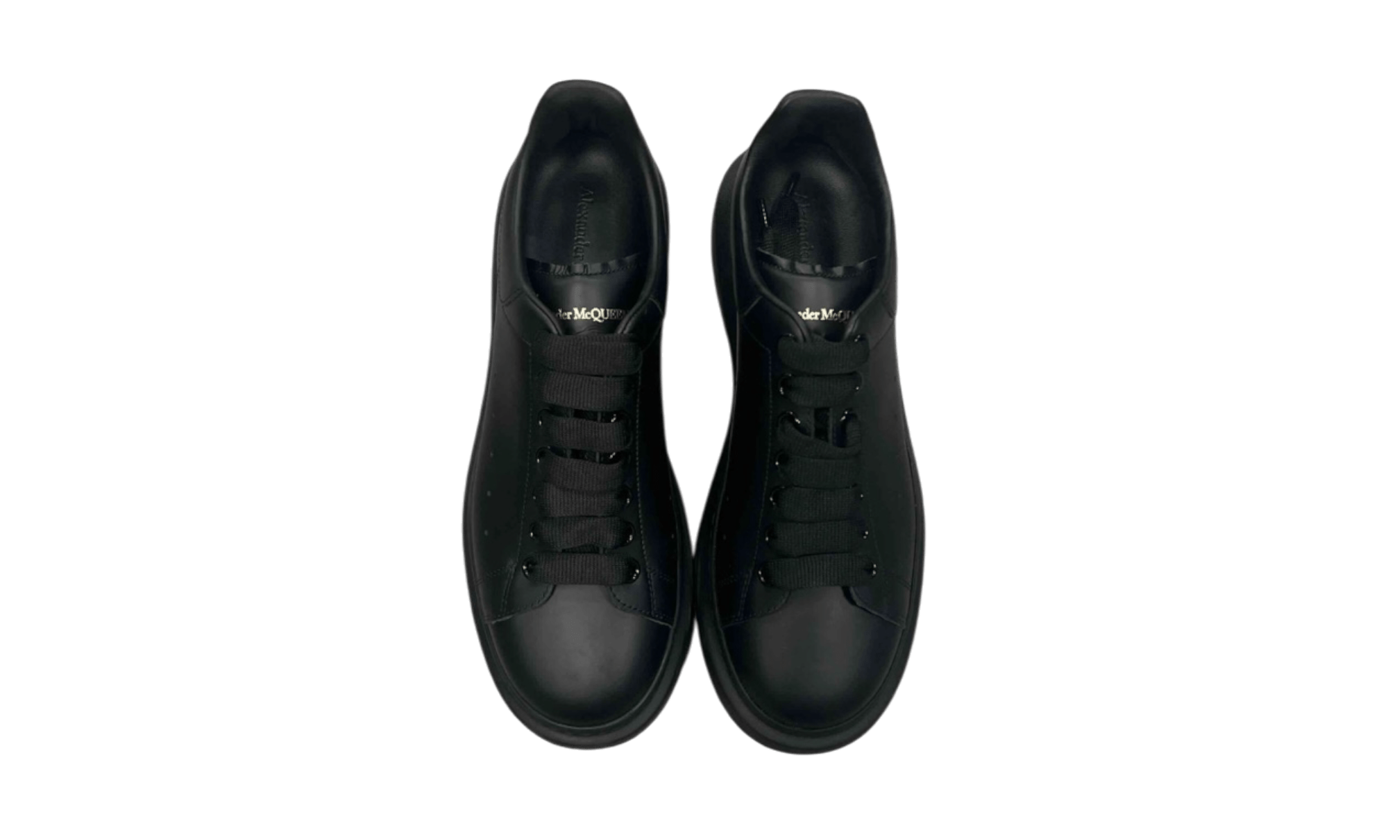 Alexander Mcqueen Black Leather Oversized Sneaker (Preowned) (No Box)