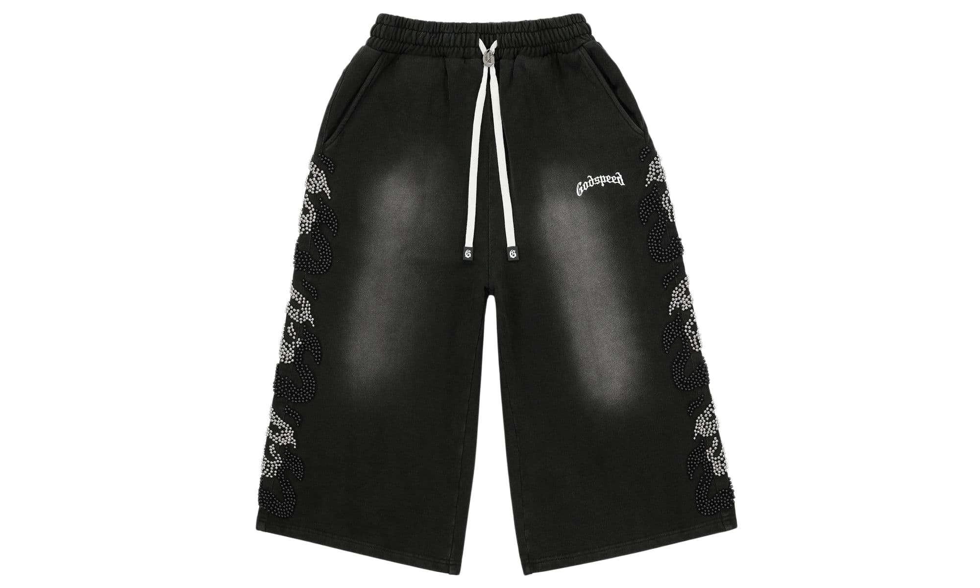 Godspeed Nior Studded 3QTR Black Shorts