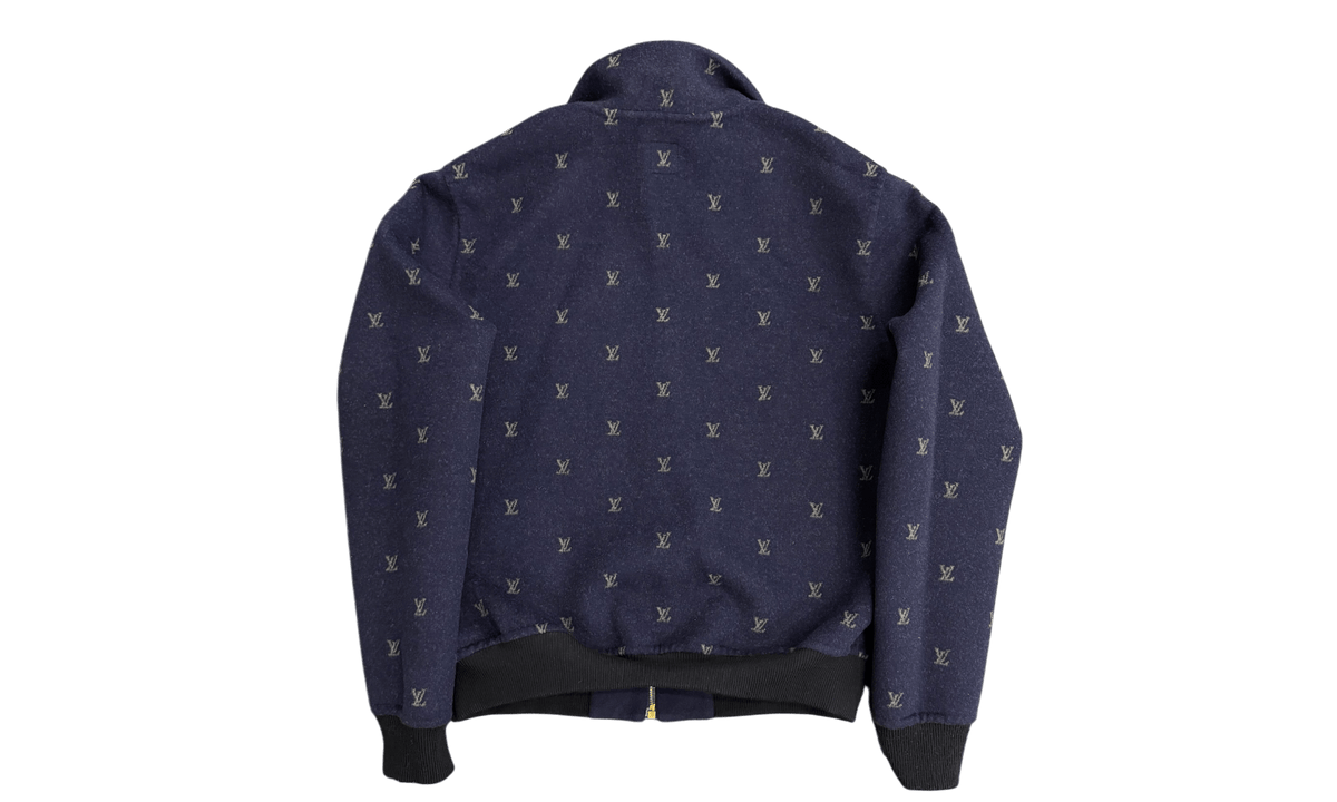 Louis Vuitton Blason Double Face Wool-Silk Blend Reversible Navy Blue Jacket