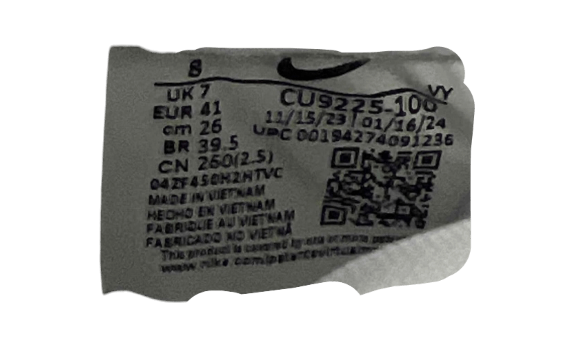 Nike Air Force 1 "Supreme" White (PreOwned)