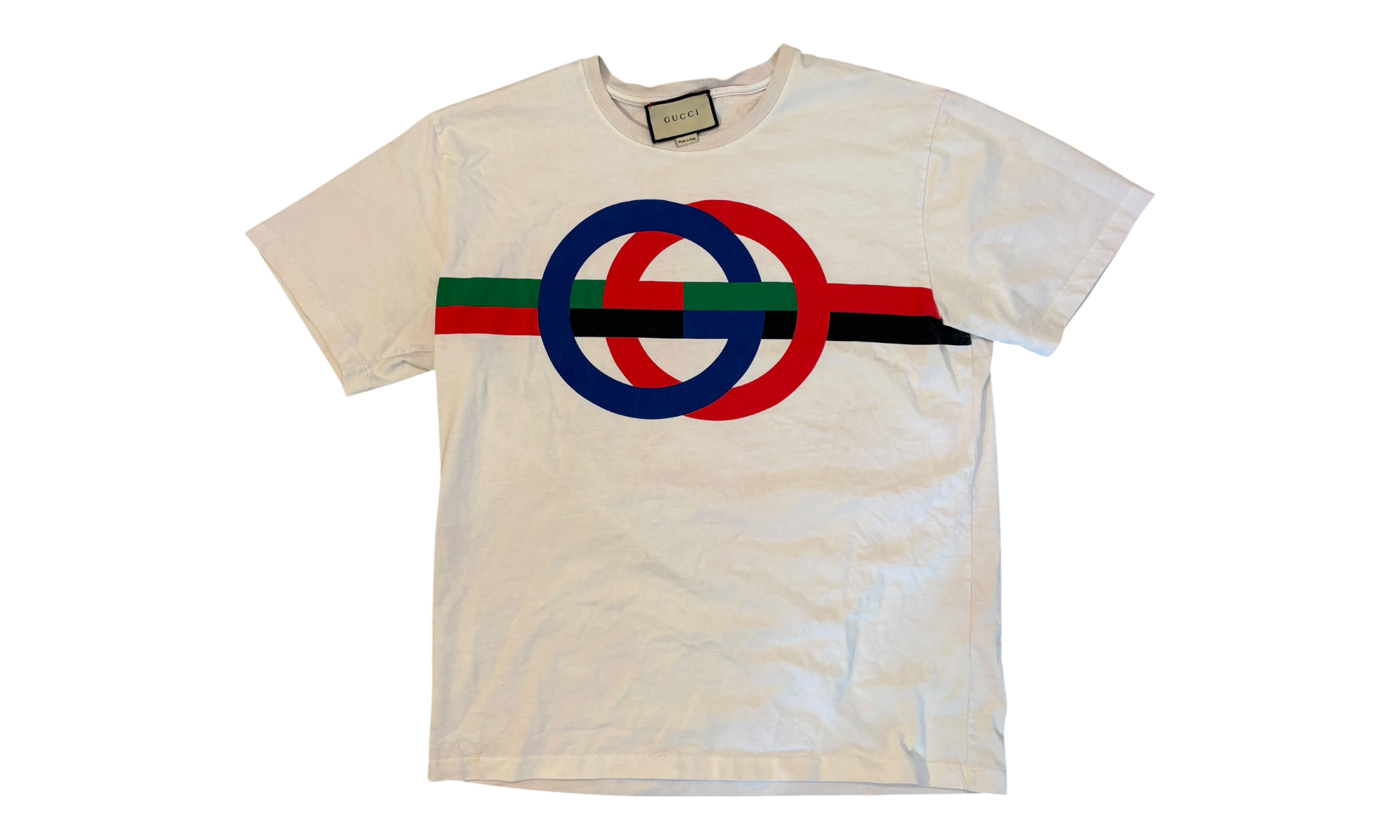 Gucci Round GG Print Cotton White T-Shirt (PreOwned)