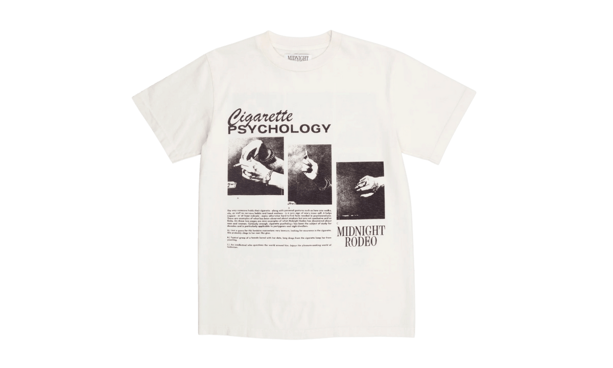 Midnight Rodeo Cigarette Psychology Cream T-Shirt