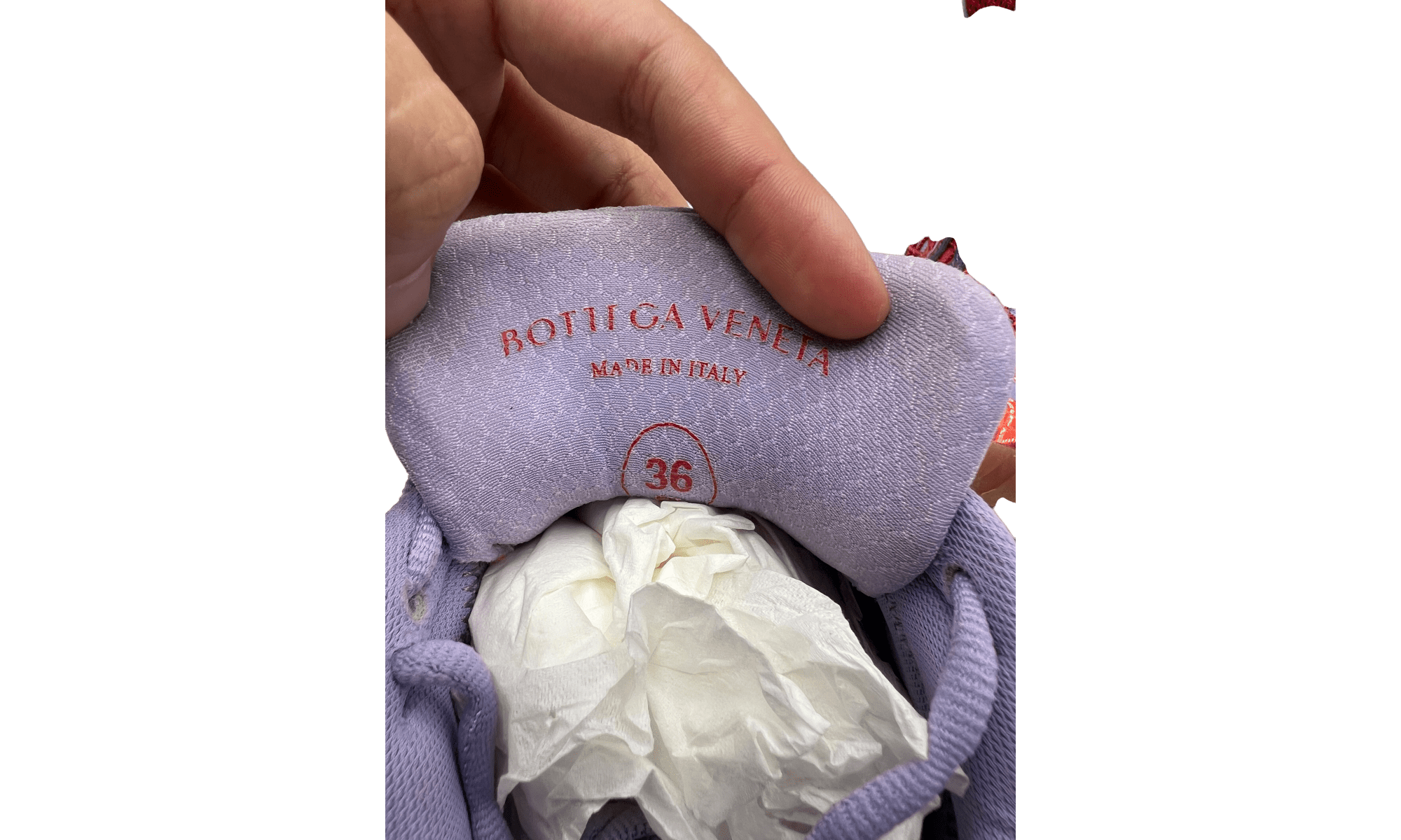 Bottega Veneta "Metallic Red Wisteria" Orbit Sneaker (PreOwned)