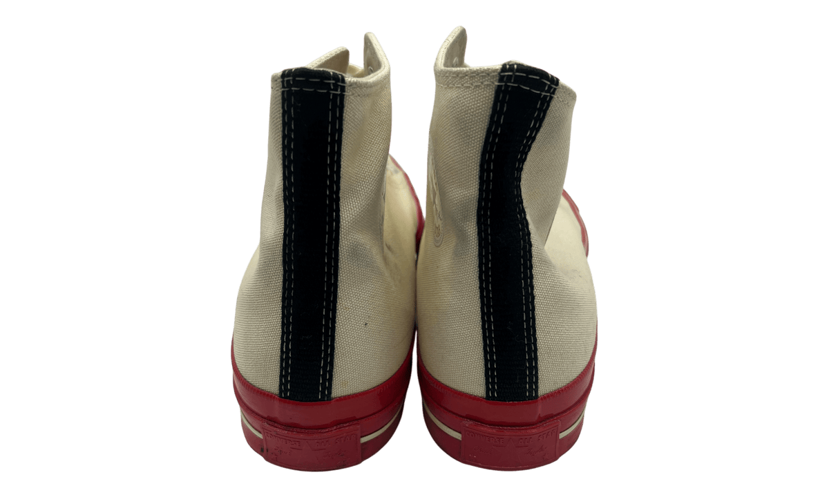 Converse Chuck Taylor All Star 70 Hi Comme des Garcons PLAY Egret Red Midsole (PreOwned)