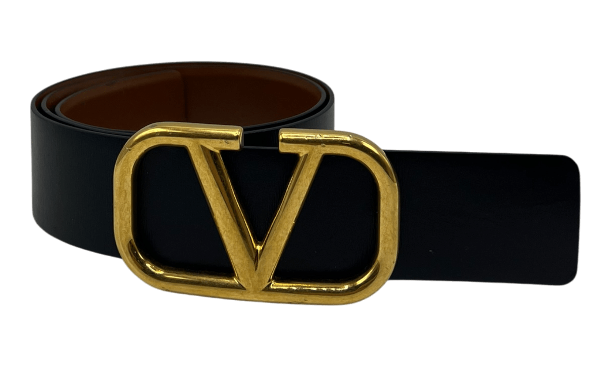 Valentino VLogo Signature Calfskin Black Belt (PreOwned)