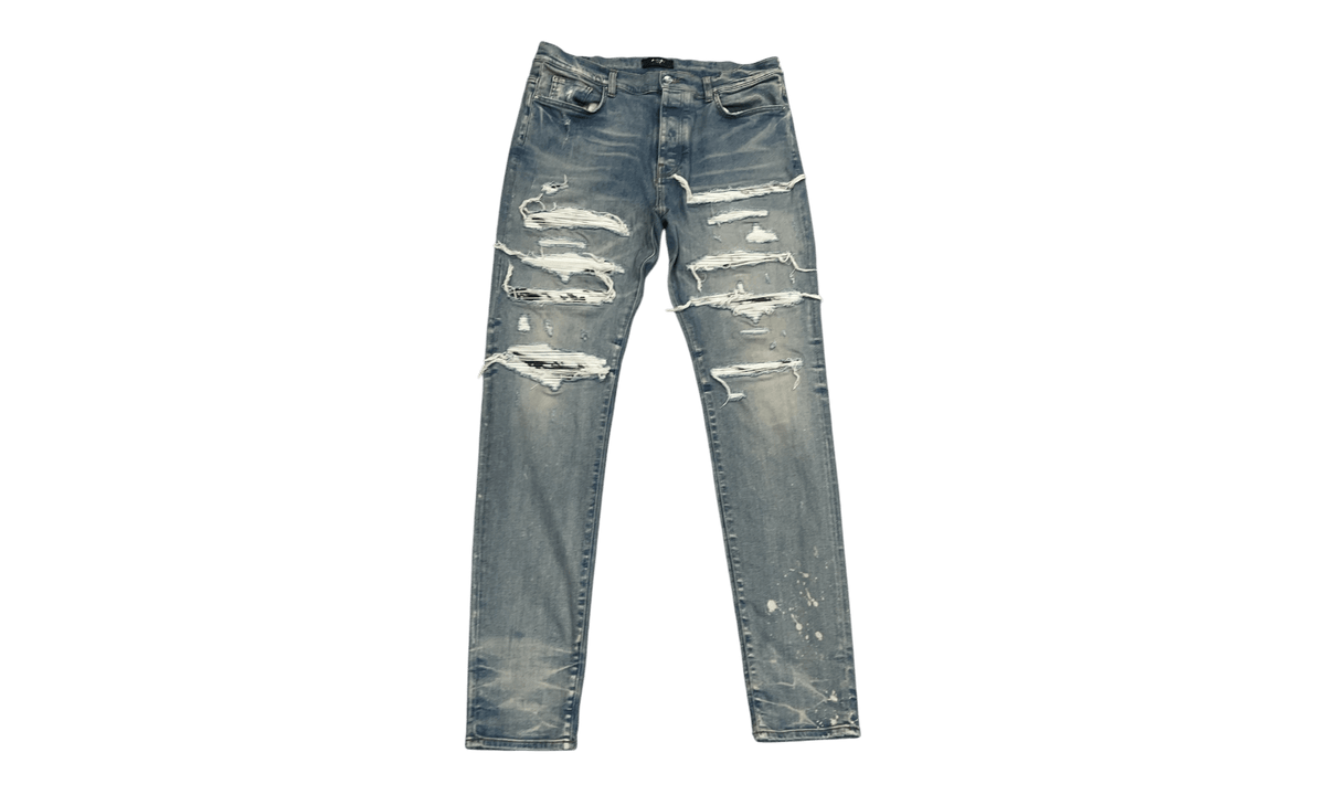 Amiri MX1 Tie Dye Patch Blue Jeans (PreOwned)