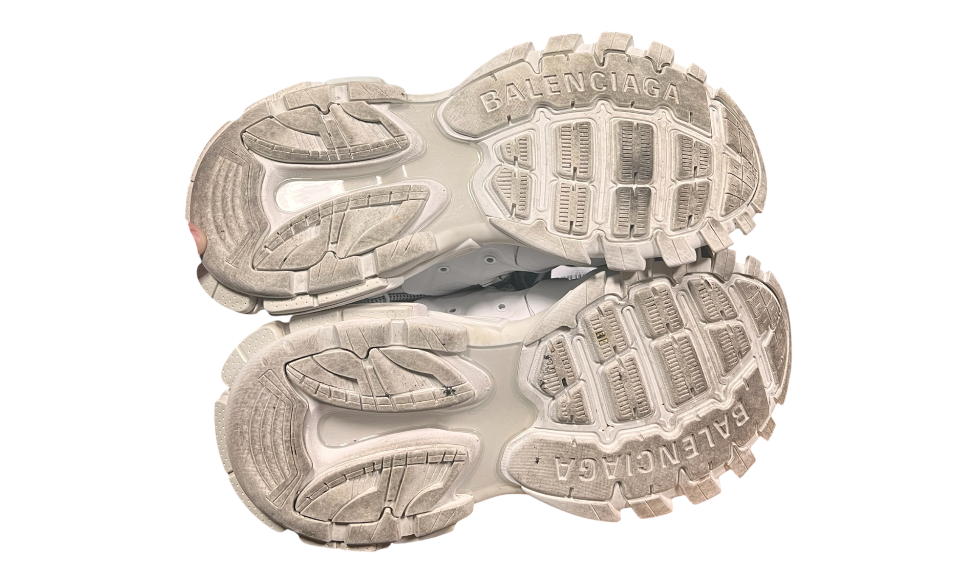 Balenciaga All White Tracks Sneakers (Preowned)