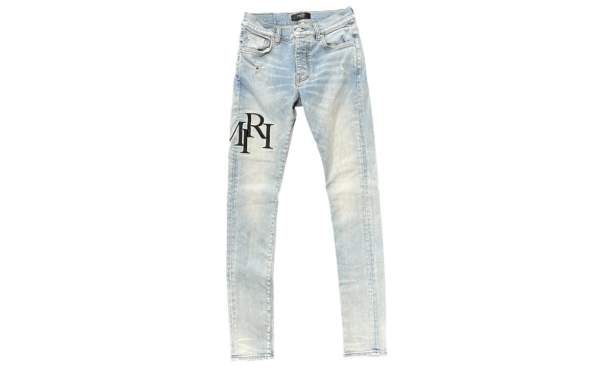 Amiri Staggered Logo Indigo Wash Jeans (PreOwned)