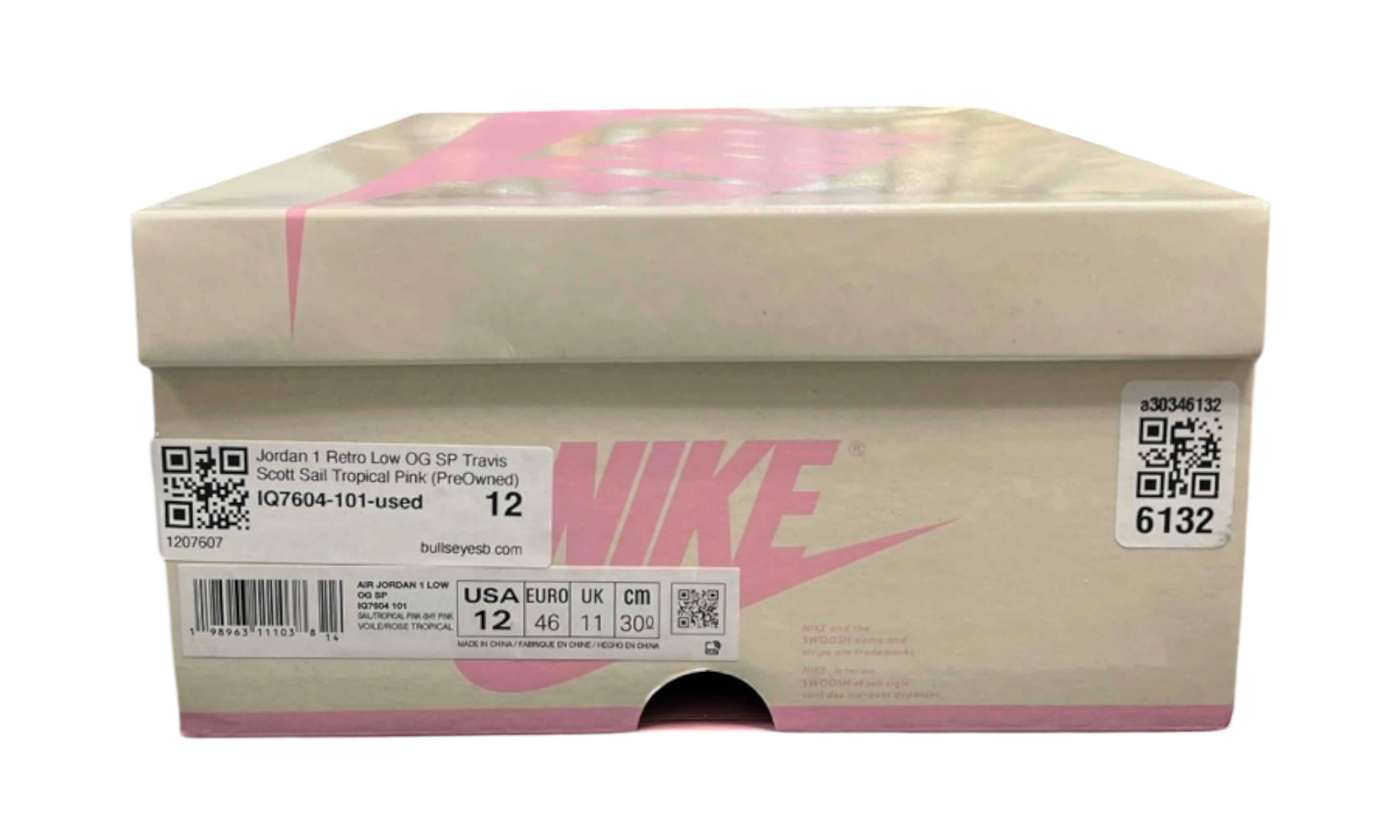 Jordan 1 Retro Low OG SP Travis Scott Sail Tropical Pink (PreOwned)