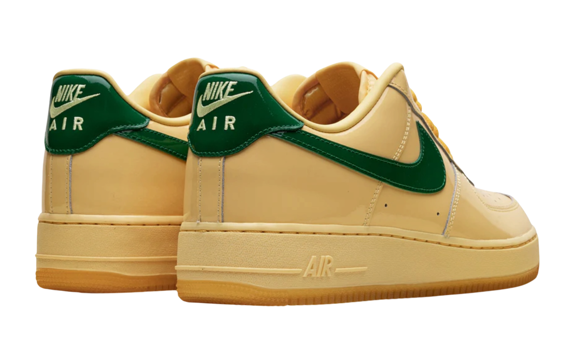 Nike Air Force 1 Low Patent Leather Topaz Gold Pine Green