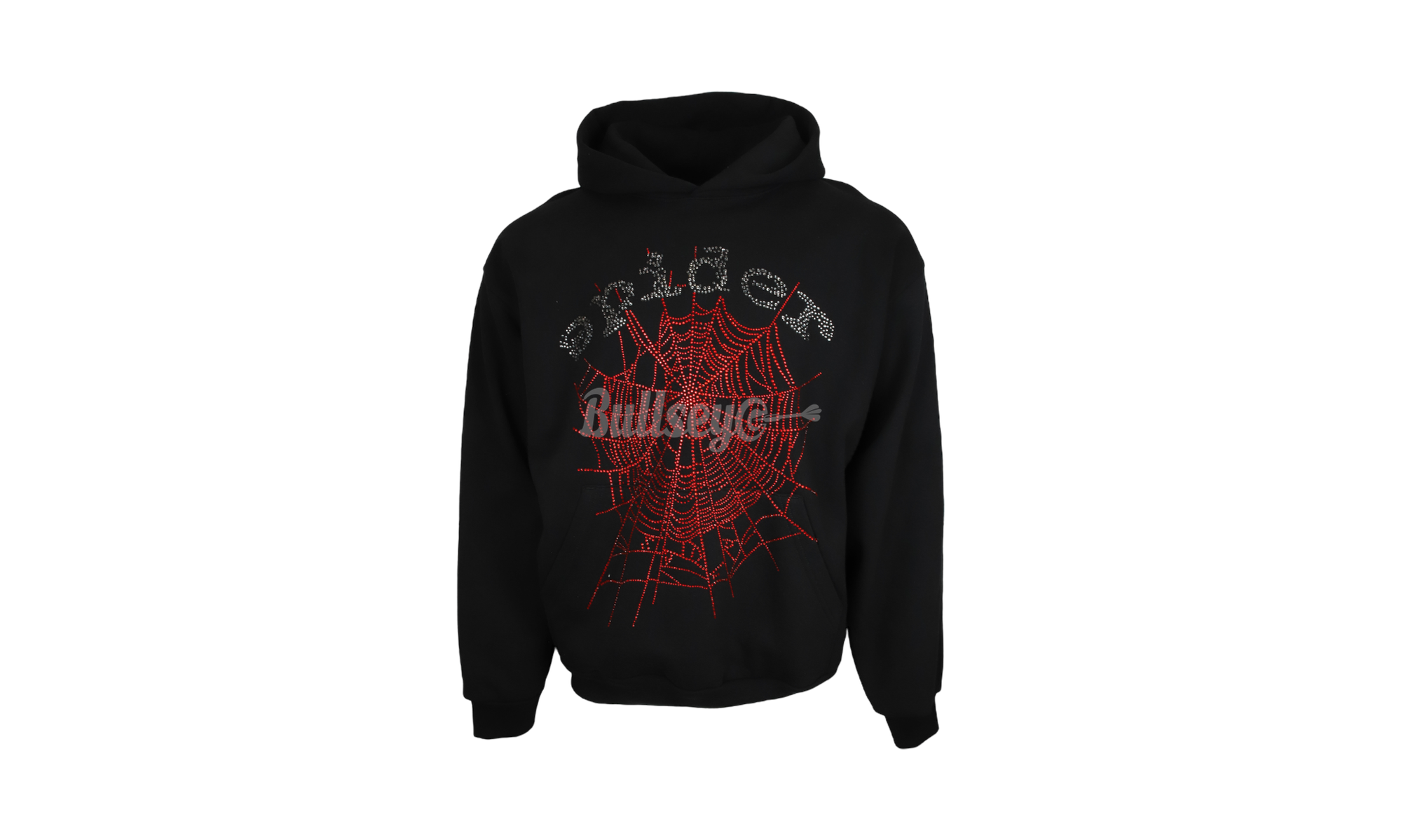 Sp5der OG Rhinestone Logo Black Hoodie