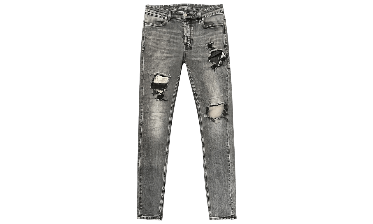 Ksubi Grey Wash Distressed Jean (PreOwned)