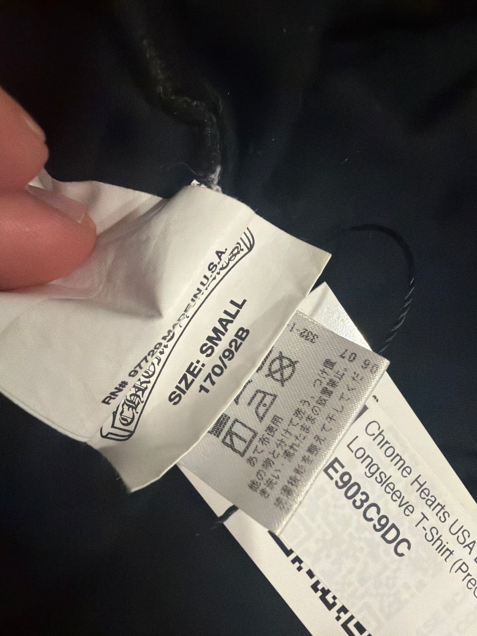 Chrome Hearts USA Dagger Black Longsleeve T-Shirt (PreOwned)
