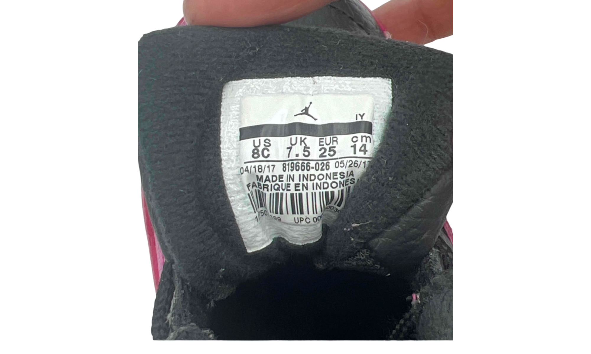 Jordan 12 Retro Black Deadly Pink (TD) (PreOwned) (No Box)