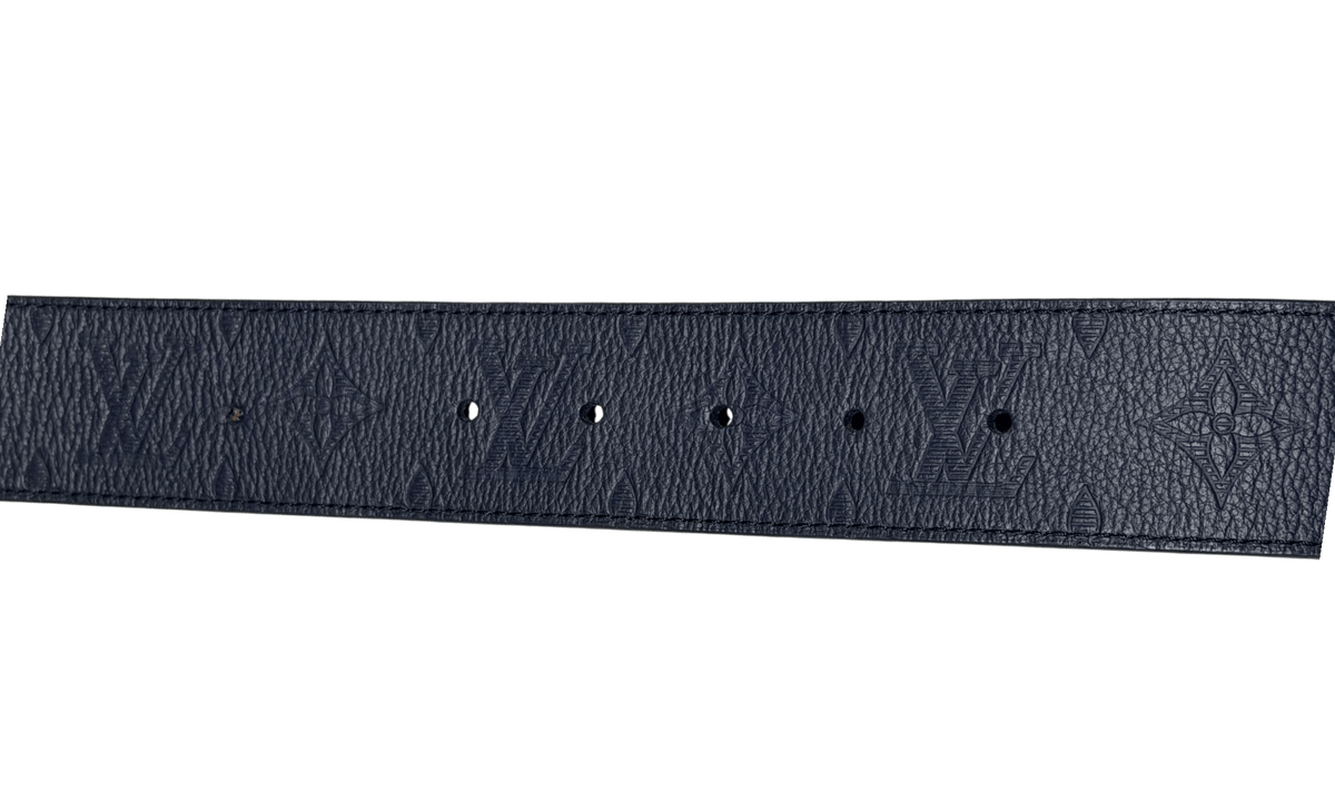 Louis Vuitton Shadow Reversible Belt Navy Blue Preowned