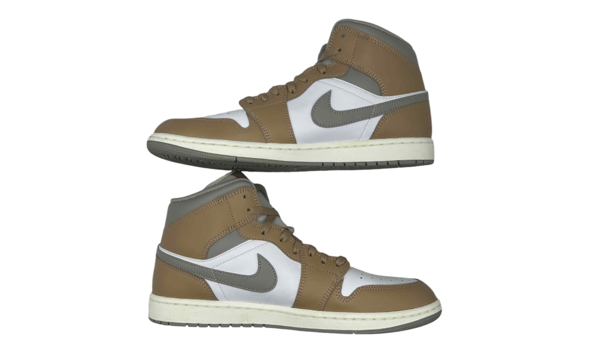 Jordan 1 Mid Rattan White College Grey (PreOwned)