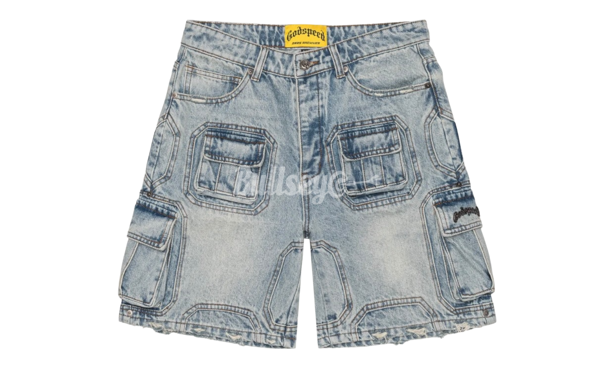 Godspeed Octagon Cargo Denim Blue Shorts