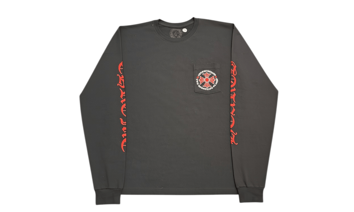 Chrome Hearts Made In Hollywood Plus Cross Longsleeve T-Shirt Black/Red
