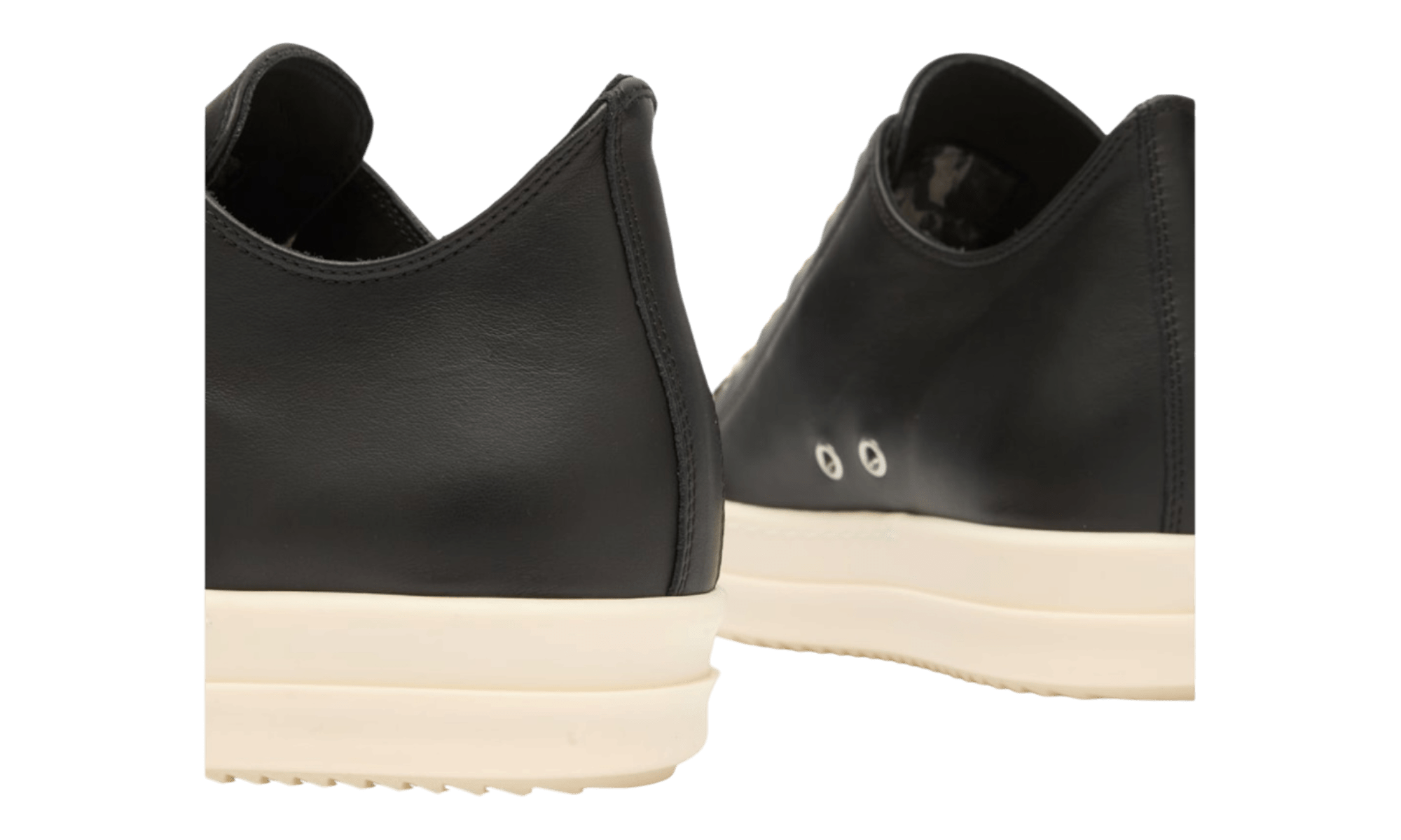 Rick Owens Lido Low Sneaks Leather Black Milk