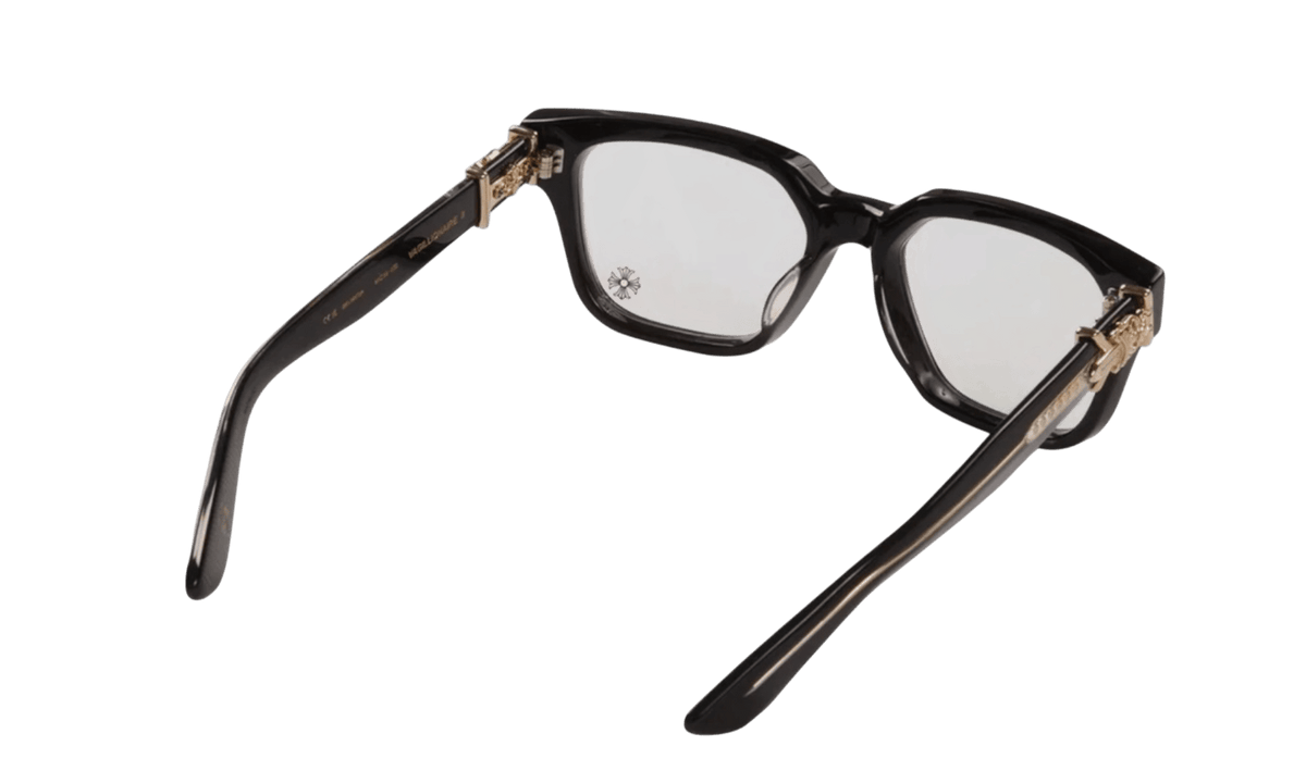 Chrome Hearts Vagillionaire II Black/Gold Crystal Glasses