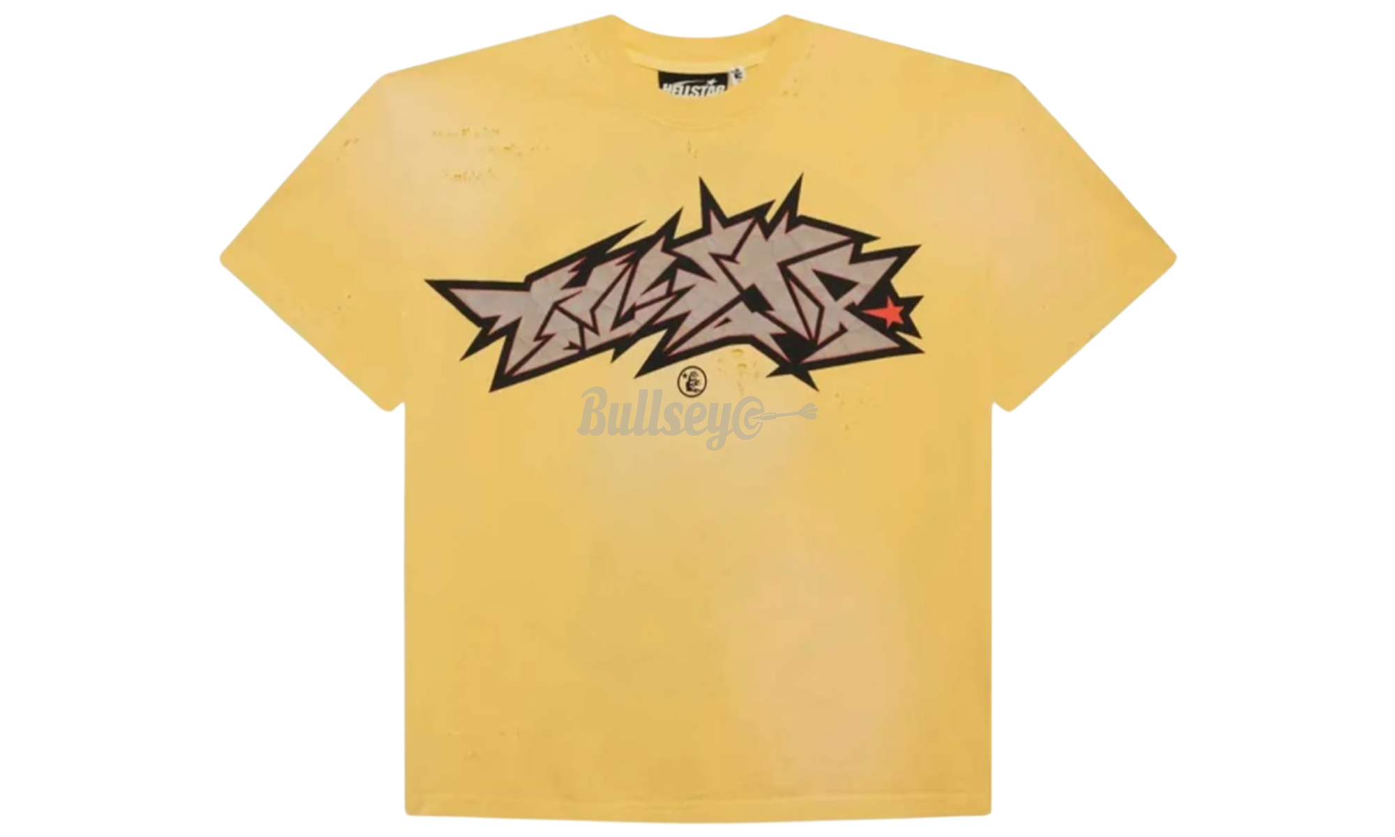 Hellstar Crack Paint Yellow T-Shirt
