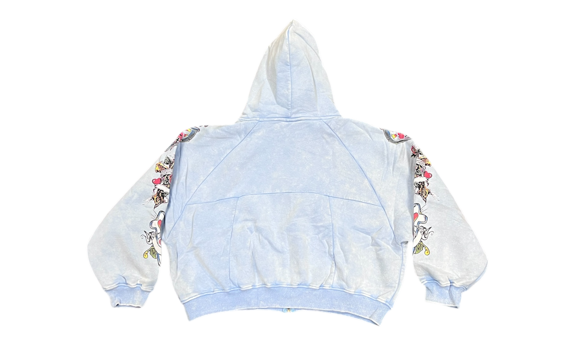 We Are Righteous Risen King Blue Cropped Zip-Up Hoodie