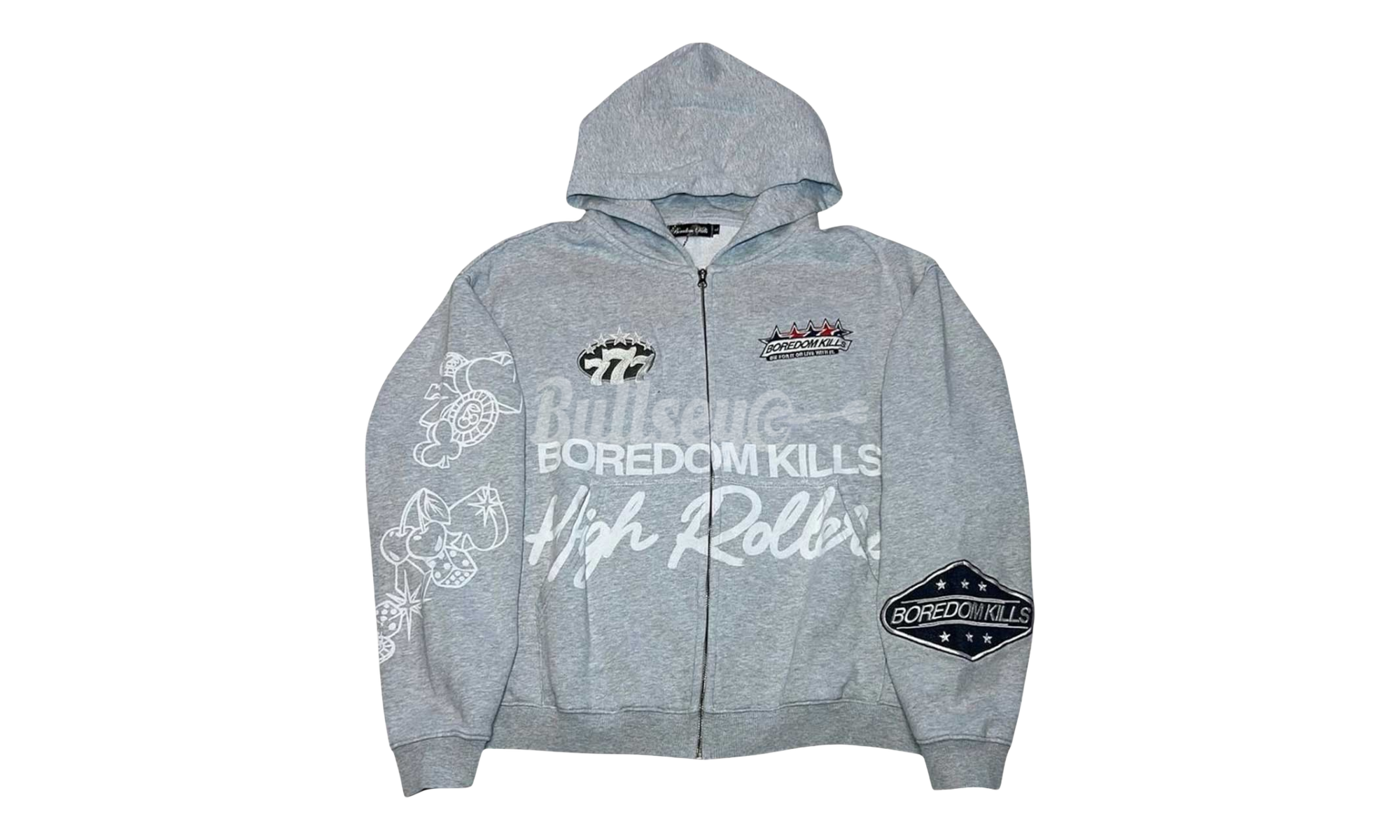 Boredom Kills High Rollers Grey Hoodie
