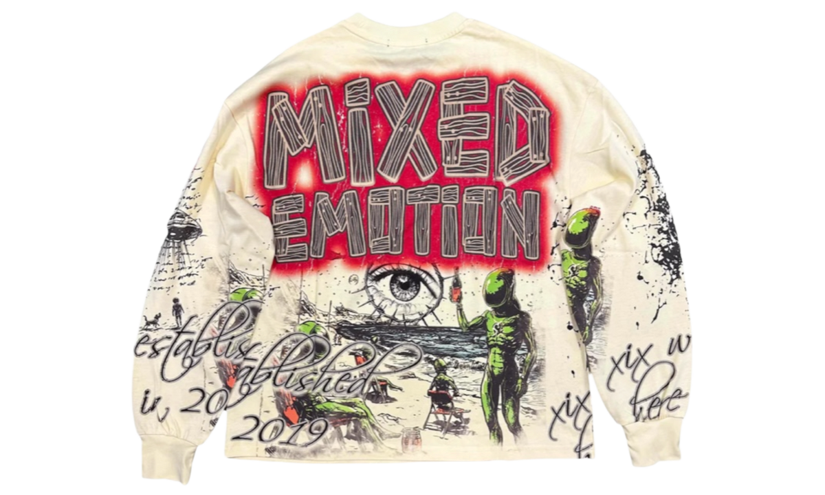 Mixed Emotions Cream Art Club Long Sleeve T-Shirt