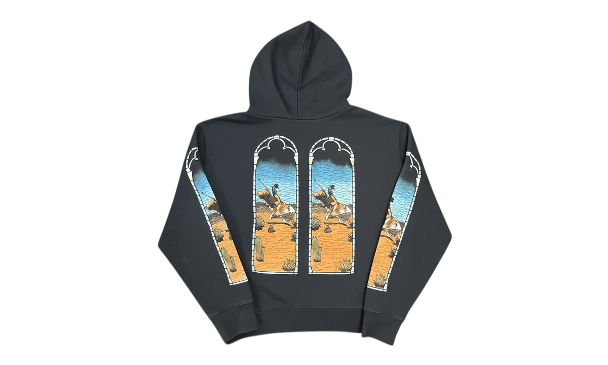 Who Decides War x EST Gee Stained Glass Black Hoodie (PreOwned)