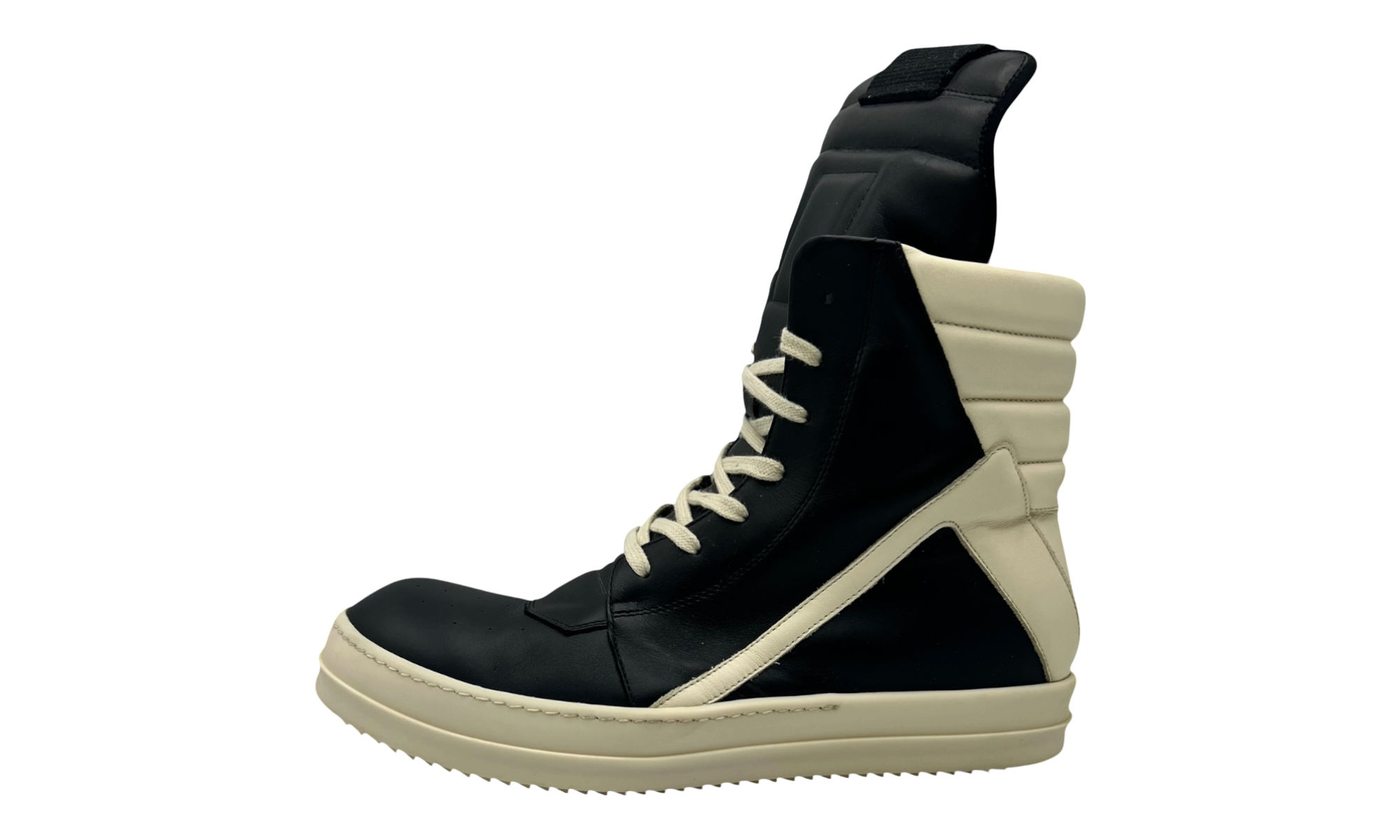 Rick Owens Black Temple Geobasket Sneakers ( Preowned )