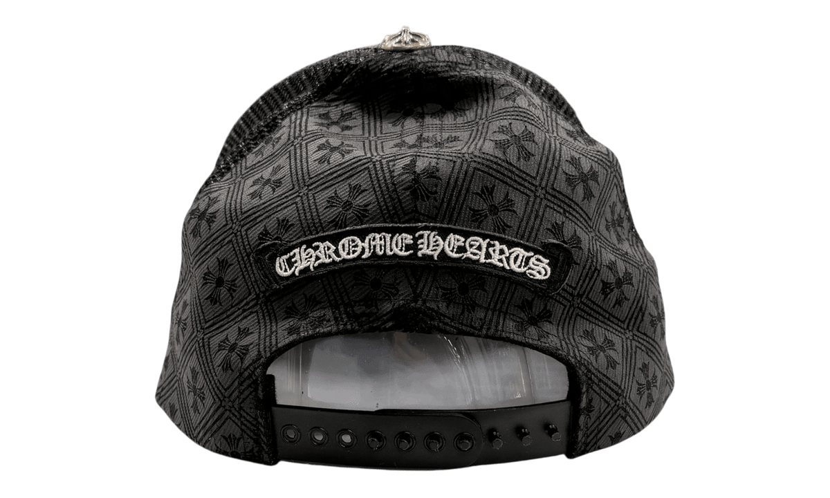 Chrome Hearts Triple Cross Cemetery Trucker Hat Black 