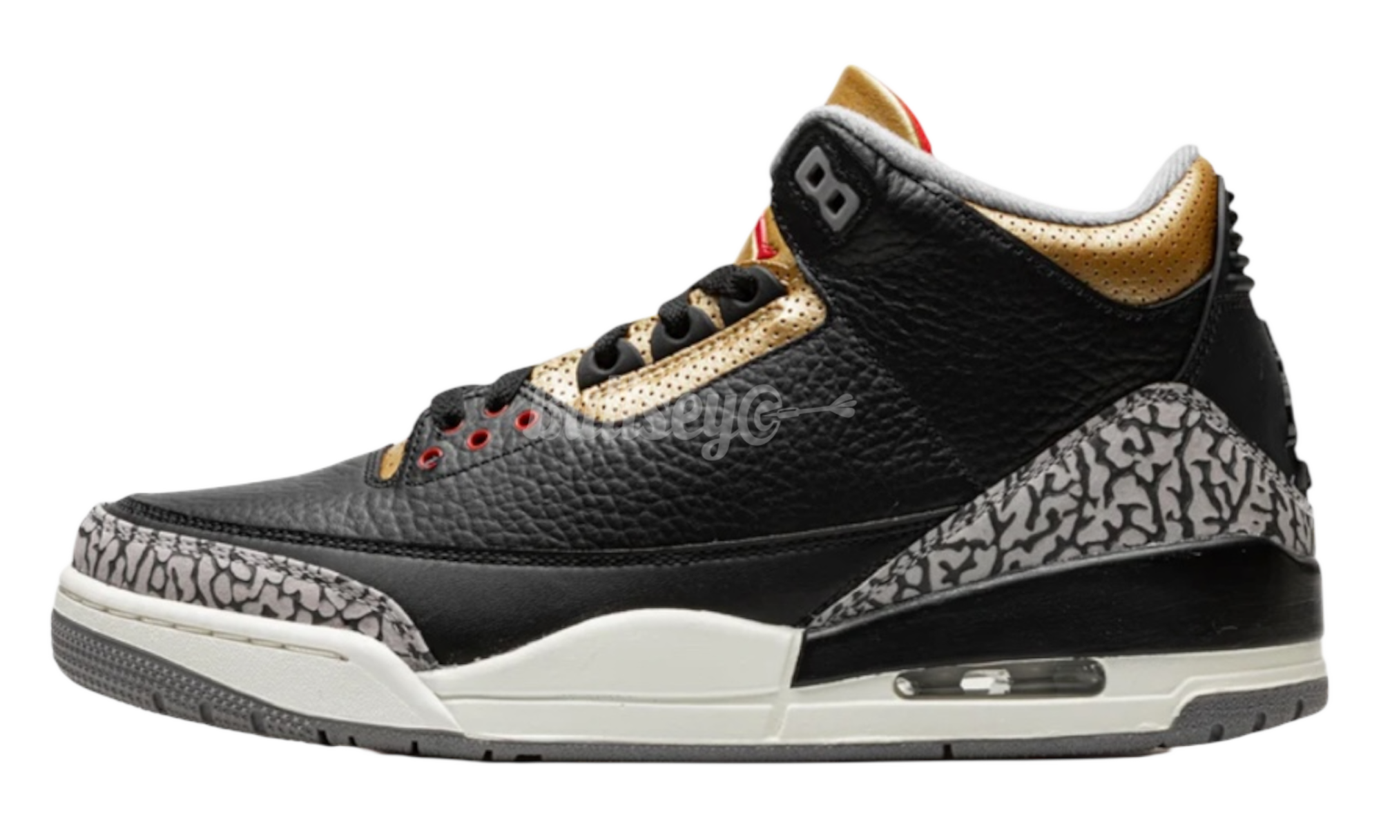 Jordan 3 Retro Black Cement Gold (Women's)